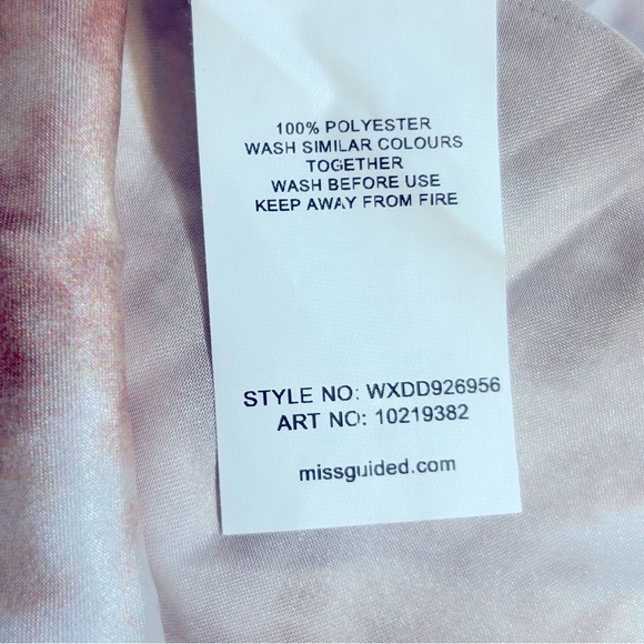 Missguided Abstract‎ Tie Dye Print Button Down Shirt Dress Size 10 NWT - Picture 10 of 10